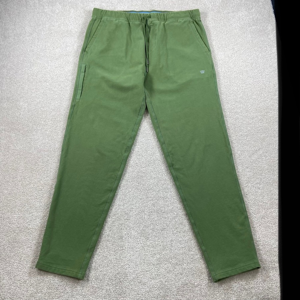 Mack Weldon Ace Sweatpants Mens XL Green French Terry Joggers Drawstring Pants‎